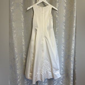 COPY - Satin flower girl dress with embroidery & beading